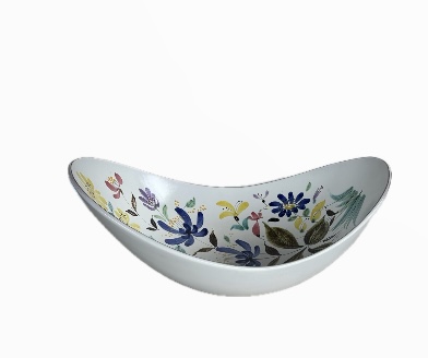 Stig Lindberg Modernist Freeform Bowl Floral Decoration c1950s