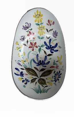 Stig Lindberg Modernist Freeform Bowl Floral Decoration c1950s