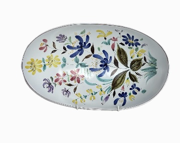 Stig Lindberg Modernist Freeform Bowl Floral Decoration c1950s
