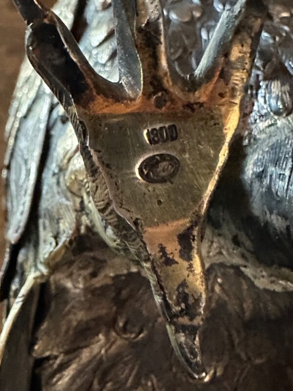 Italian Silver Table Owl - Image 3