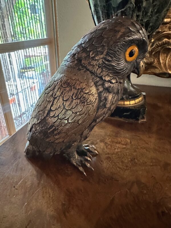 Italian Silver Table Owl - Image 4